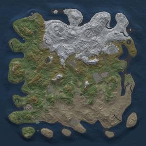 Thumbnail Rust Map: Procedural Map, Size: 4500, Seed: 65967, 18 Monuments