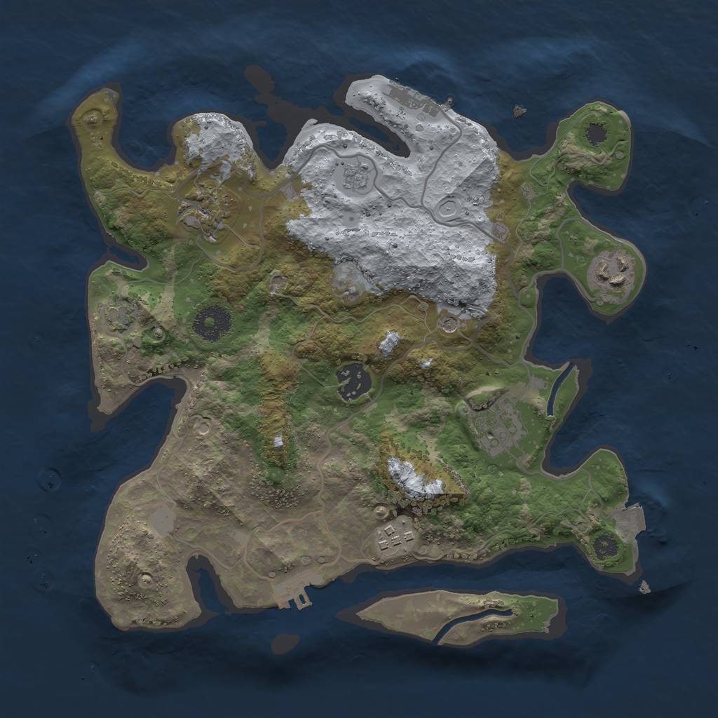 Rust Map: Procedural Map, Size: 3000, Seed: 13839, 13 Monuments