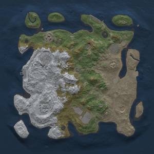 Thumbnail Rust Map: Procedural Map, Size: 3500, Seed: 747707488, 15 Monuments