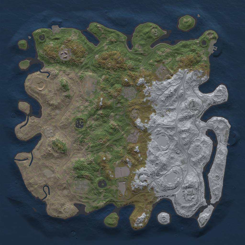 Rust Map: Procedural Map, Size: 4250, Seed: 151, 19 Monuments