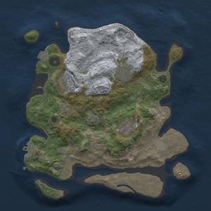 Thumbnail Rust Map: Procedural Map, Size: 3000, Seed: 585295159, 10 Monuments