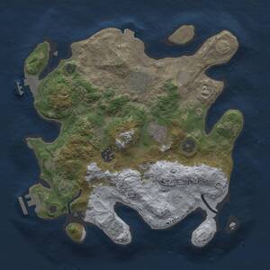 Thumbnail Rust Map: Procedural Map, Size: 3000, Seed: 804893163, 10 Monuments