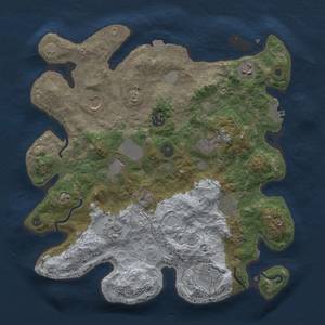 Thumbnail Rust Map: Procedural Map, Size: 3600, Seed: 598391204, 15 Monuments