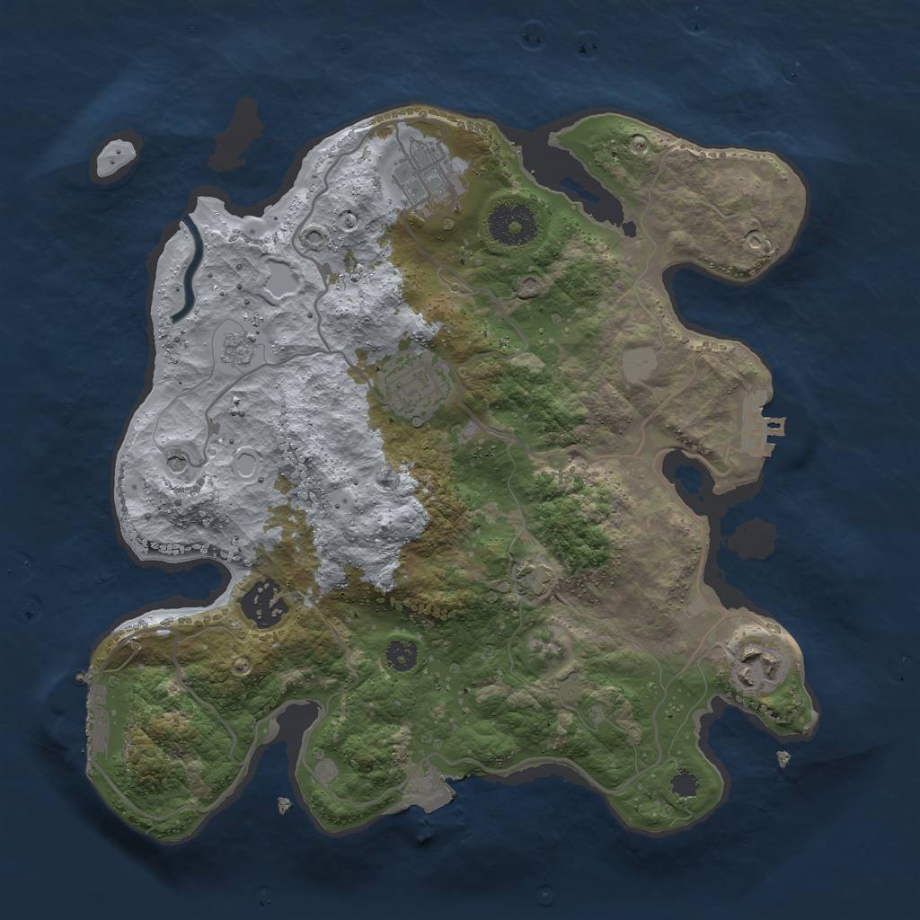 Rust Map: Procedural Map, Size: 3000, Seed: 94357, 12 Monuments