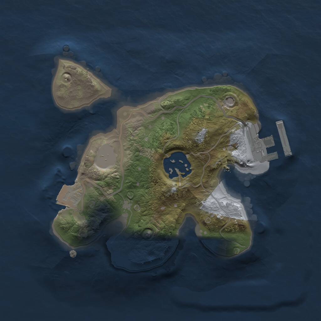 Rust Map: Procedural Map, Size: 1800, Seed: 1358783072, 3 Monuments