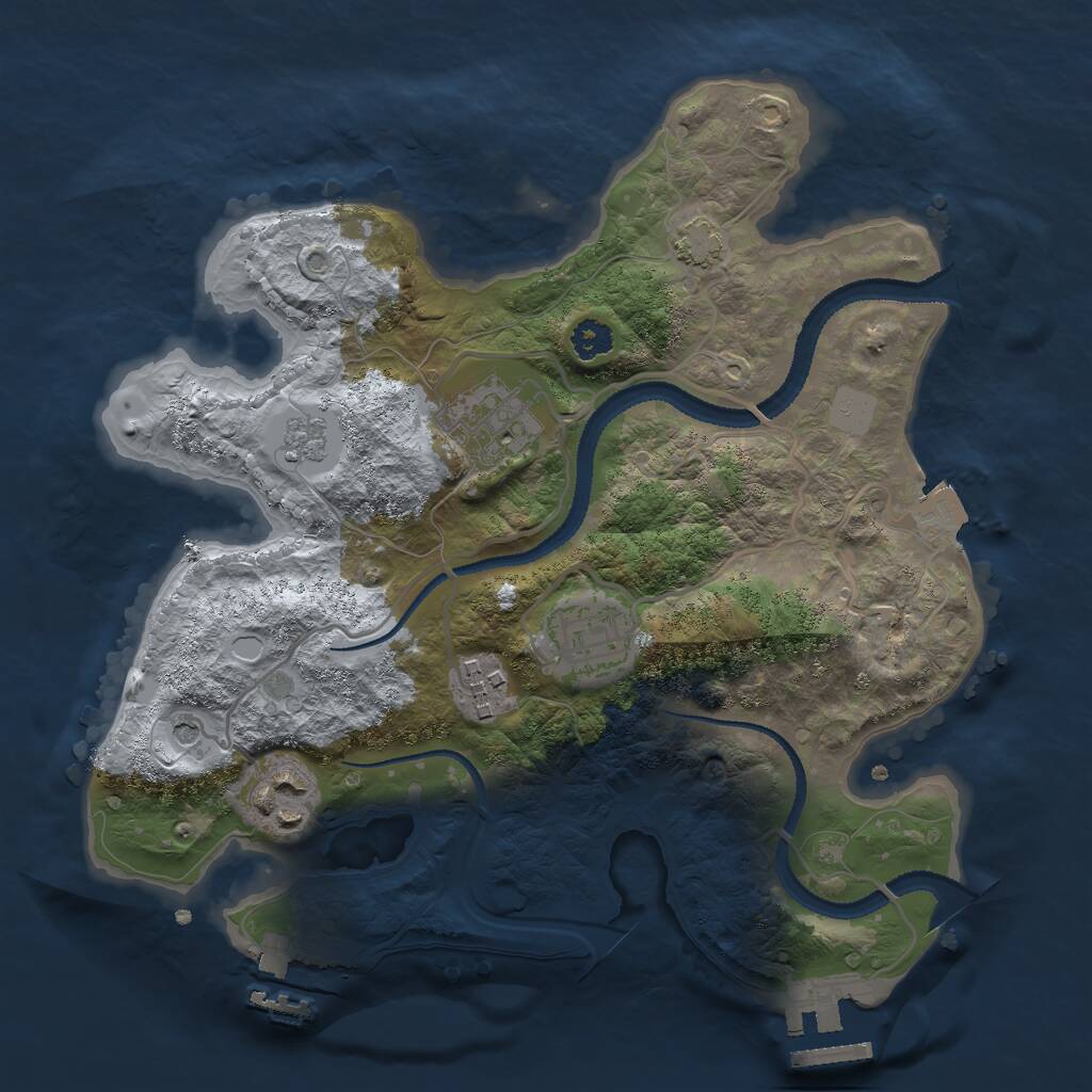 Rust Map: Procedural Map, Size: 2700, Seed: 202140435, 10 Monuments