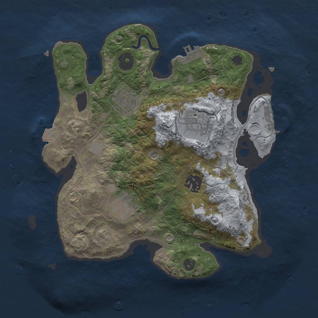 Rust Map: Procedural Map, Size: 2800, Seed: 462238976, 11 Monuments