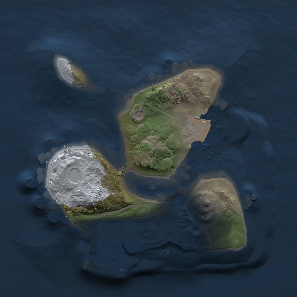 Rust Map: Procedural Map, Size: 1500, Seed: 641755490, 2 Monuments