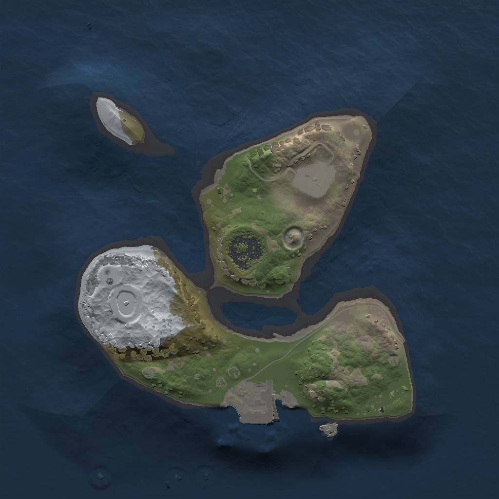 Rust Map: Procedural Map, Size: 1500, Seed: 641755490, 3 Monuments