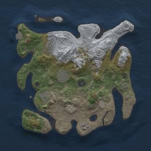 Thumbnail Rust Map: Procedural Map, Size: 3000, Seed: 1410544469, 12 Monuments