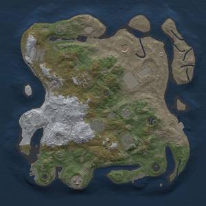 Thumbnail Rust Map: Procedural Map, Size: 3500, Seed: 188909878, 17 Monuments