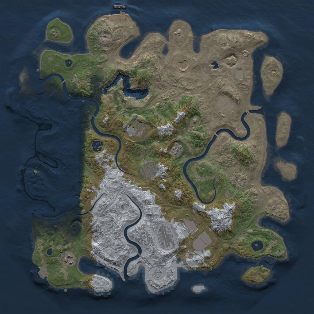 Rust Map: Procedural Map, Size: 4250, Seed: 1445634, 16 Monuments