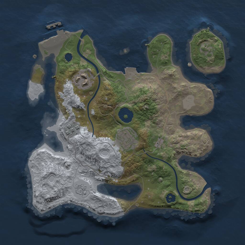 Rust Map: Procedural Map, Size: 2500, Seed: 1478942985, 6 Monuments