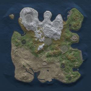 Thumbnail Rust Map: Procedural Map, Size: 3000, Seed: 516871150, 14 Monuments