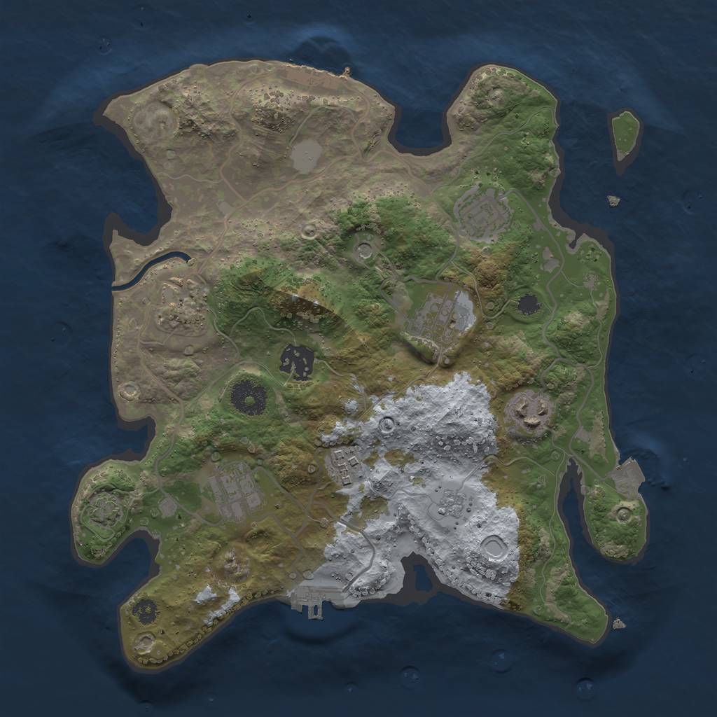 Rust Map: Procedural Map, Size: 3000, Seed: 9867430, 15 Monuments