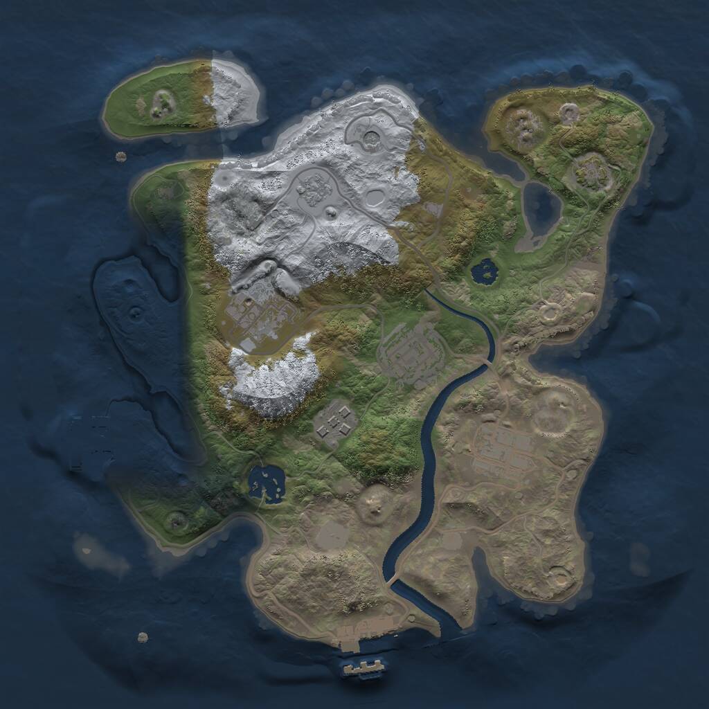 Rust Map: Procedural Map, Size: 2700, Seed: 1740383356, 11 Monuments