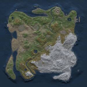 Thumbnail Rust Map: Procedural Map, Size: 3500, Seed: 1556379020, 14 Monuments