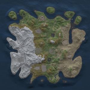 Thumbnail Rust Map: Procedural Map, Size: 3500, Seed: 1372141937, 15 Monuments