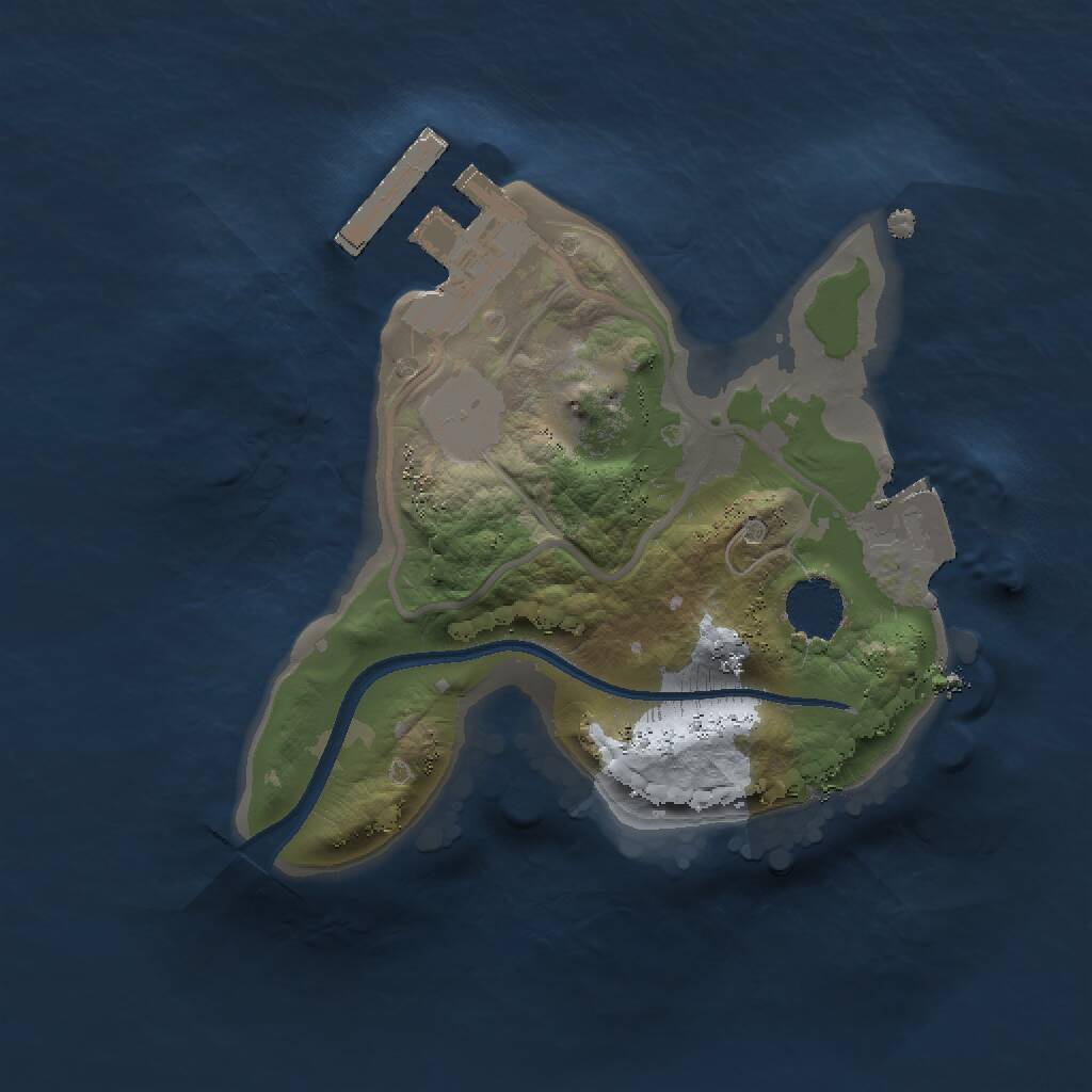 Rust Map: Procedural Map, Size: 1500, Seed: 1121893640, 2 Monuments