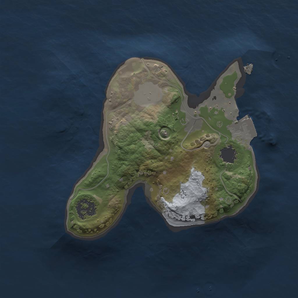 Rust Map: Procedural Map, Size: 1500, Seed: 1121893640, 3 Monuments