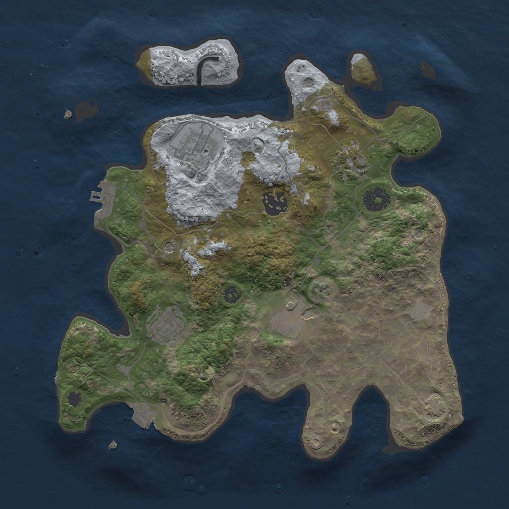 Rust Map: Procedural Map, Size: 3000, Seed: 336, 11 Monuments