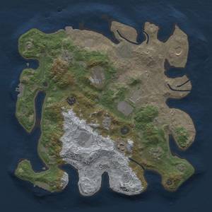 Thumbnail Rust Map: Procedural Map, Size: 3550, Seed: 82442866, 17 Monuments