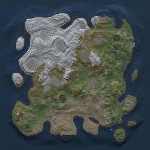 Thumbnail Rust Map: Procedural Map, Size: 3500, Seed: 341007874, 17 Monuments