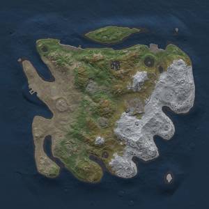 Thumbnail Rust Map: Procedural Map, Size: 3000, Seed: 594132699, 11 Monuments