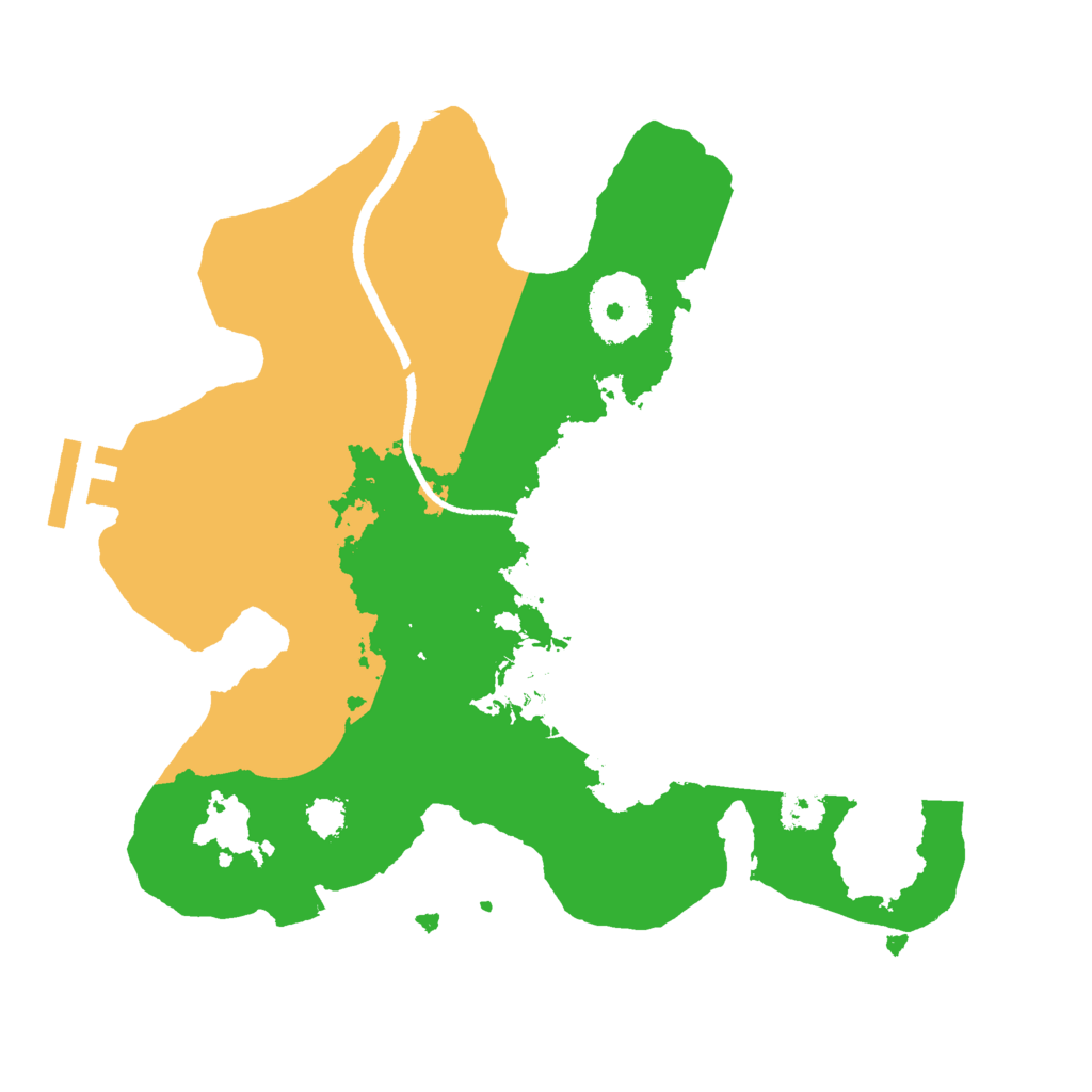Biome Rust Map: Procedural Map, Size: 2500, Seed: 55513
