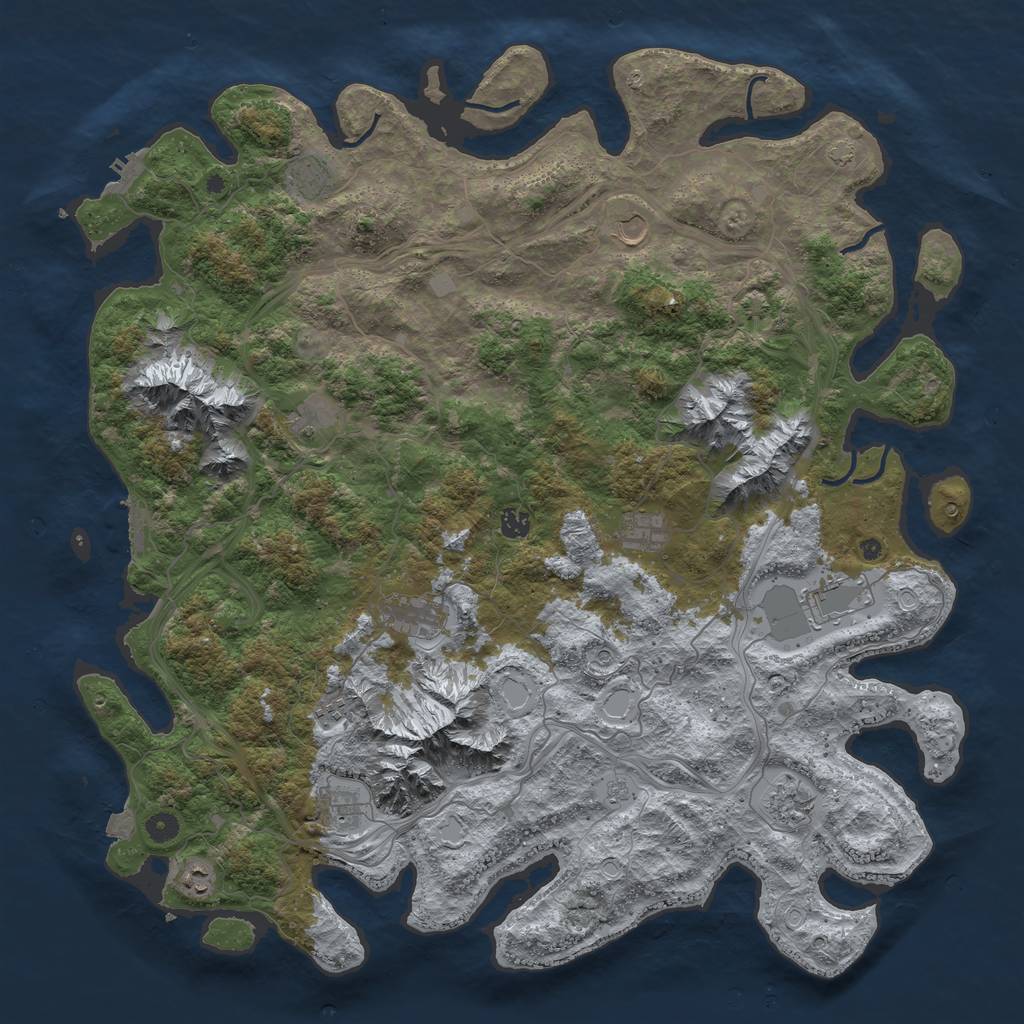 Rust Map: Procedural Map, Size: 5000, Seed: 1501289203, 19 Monuments