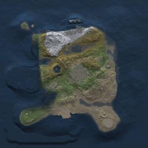 Thumbnail Rust Map: Procedural Map, Size: 2000, Seed: 24122610, 5 Monuments