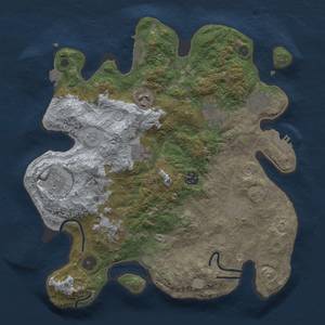 Thumbnail Rust Map: Procedural Map, Size: 3400, Seed: 2024, 16 Monuments