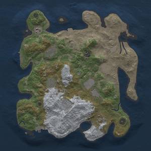 Thumbnail Rust Map: Procedural Map, Size: 3600, Seed: 73, 17 Monuments