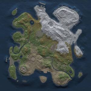 Thumbnail Rust Map: Procedural Map, Size: 3000, Seed: 4317569, 9 Monuments