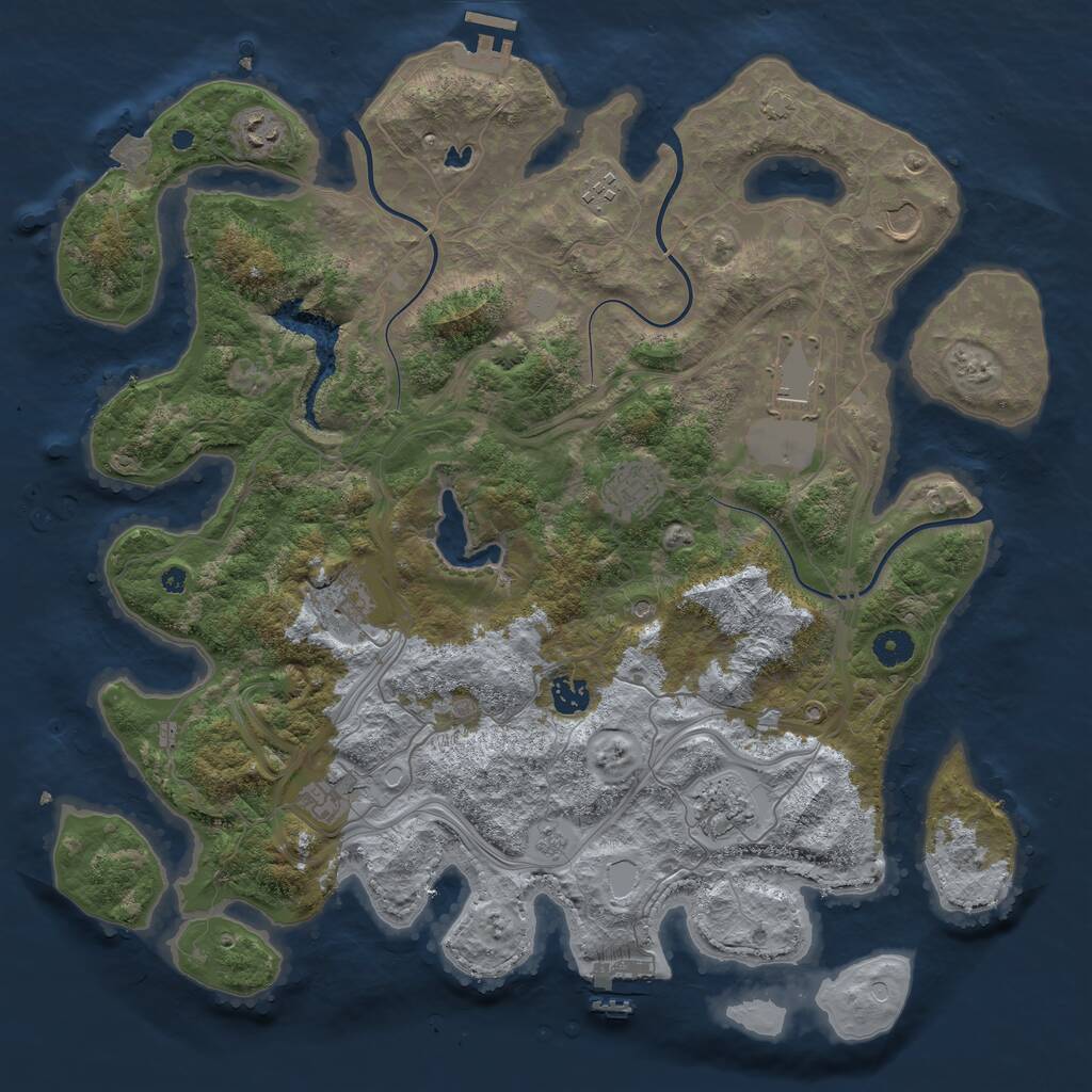 Rust Map: Procedural Map, Size: 4250, Seed: 13772232, 15 Monuments