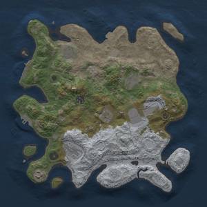 Thumbnail Rust Map: Procedural Map, Size: 3500, Seed: 1272691076, 16 Monuments