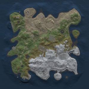 Thumbnail Rust Map: Procedural Map, Size: 3400, Seed: 37254390, 15 Monuments