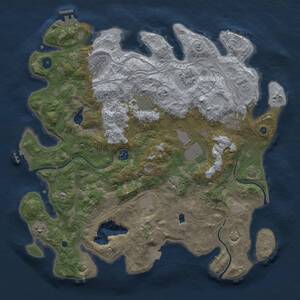 Thumbnail Rust Map: Procedural Map, Size: 4250, Seed: 710317262, 15 Monuments