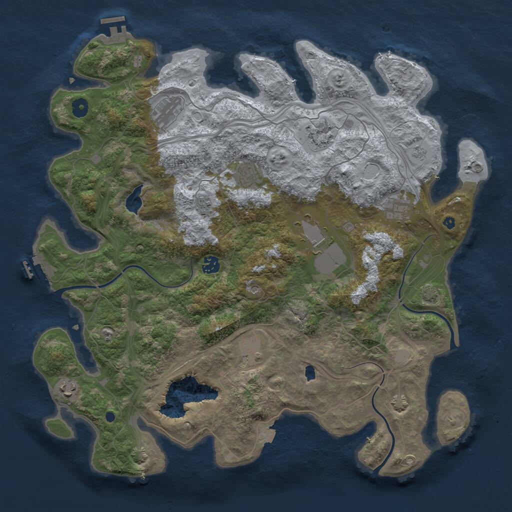 Rust Map: Procedural Map, Size: 4250, Seed: 710317262, 15 Monuments