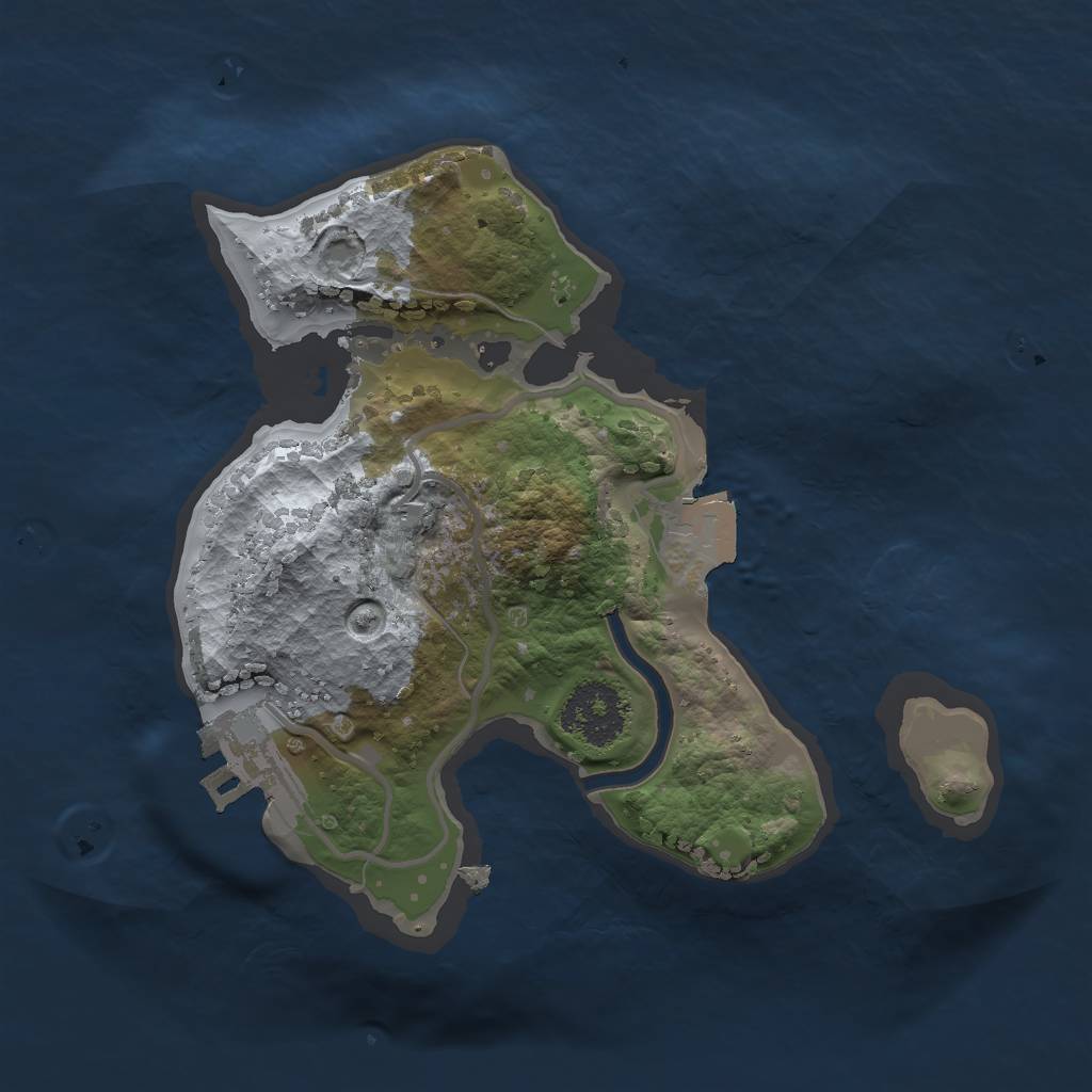 Rust Map: Procedural Map, Size: 1800, Seed: 1004548266, 4 Monuments