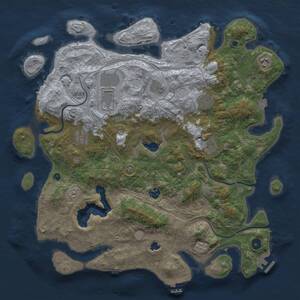 Thumbnail Rust Map: Procedural Map, Size: 4250, Seed: 1411320725, 14 Monuments