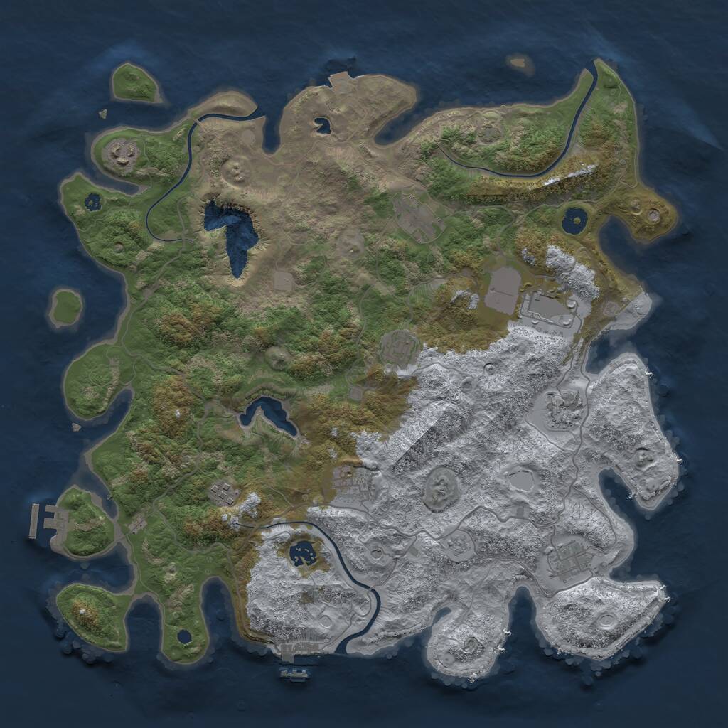 Rust Map: Procedural Map, Size: 4200, Seed: 568018112, 15 Monuments
