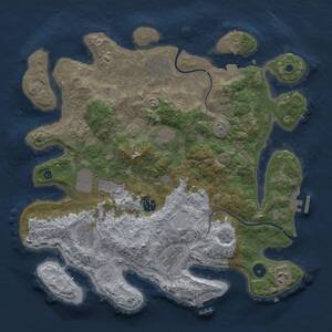 Thumbnail Rust Map: Procedural Map, Size: 3800, Seed: 672030912, 15 Monuments