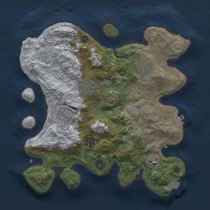 Thumbnail Rust Map: Procedural Map, Size: 3000, Seed: 710951402, 12 Monuments