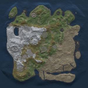 Thumbnail Rust Map: Procedural Map, Size: 3500, Seed: 1803740702, 17 Monuments