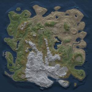 Thumbnail Rust Map: Procedural Map, Size: 4500, Seed: 875418428, 15 Monuments