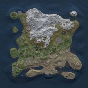 Thumbnail Rust Map: Procedural Map, Size: 3000, Seed: 1854610150, 13 Monuments