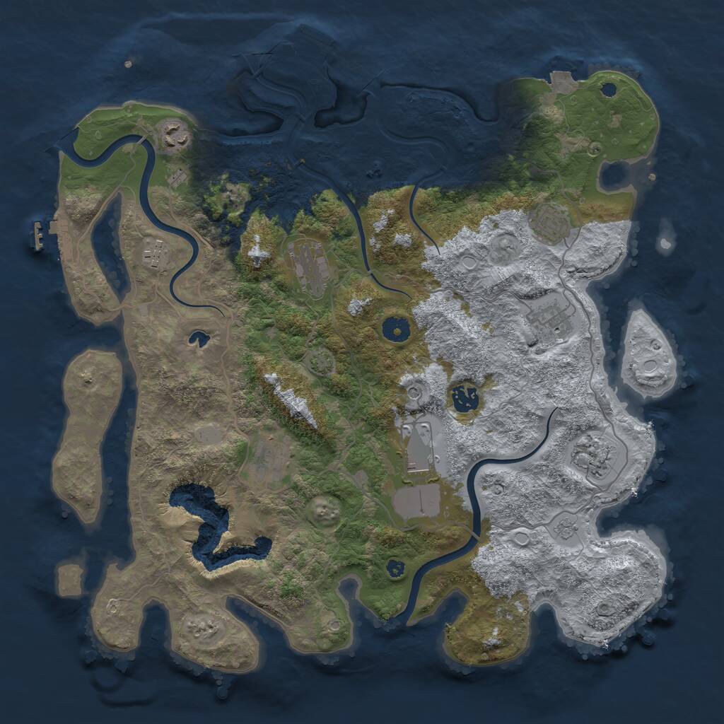 Rust Map: Procedural Map, Size: 4000, Seed: 1782490309, 15 Monuments
