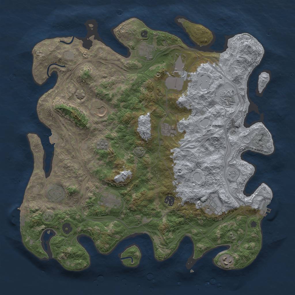 Rust Map: Procedural Map, Size: 4250, Seed: 2783113, 19 Monuments