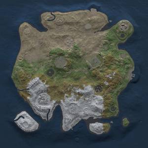 Thumbnail Rust Map: Procedural Map, Size: 3000, Seed: 1214154120, 15 Monuments